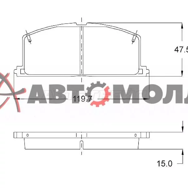 Колодки тормозные передние Akebono AN113K COROLLA - #E9#, #E1##, AE95, #T17#, #L4#, #L5#, EP8#, EP9#