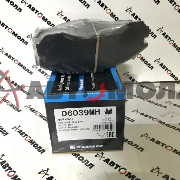 Колодки тормозные передние Kashiyama D6039MH Mitsubishi Mirage/Lancer many 91- Galant 89- RVR/Chario
