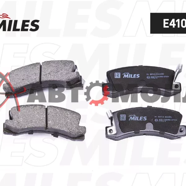 Колодки тормозные задние Miles E410351 TO Harrier 1# 01-03, Corona 83-91, Celica 16#/18# 85-91, Camr