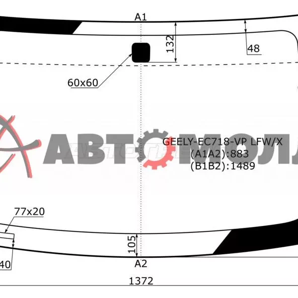 Стекло лобовое XYG GEELYEC718VPLFWX Geely Emgrand EC7 09-17 под заказ!!!