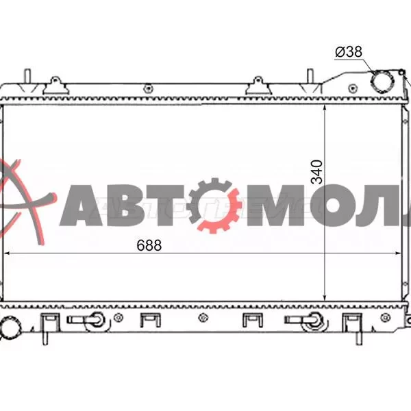 Радиатор отопителя Sat SB0001T2R Forester 97-02 / Impreza 92-00 НОВЫЙ!!!!