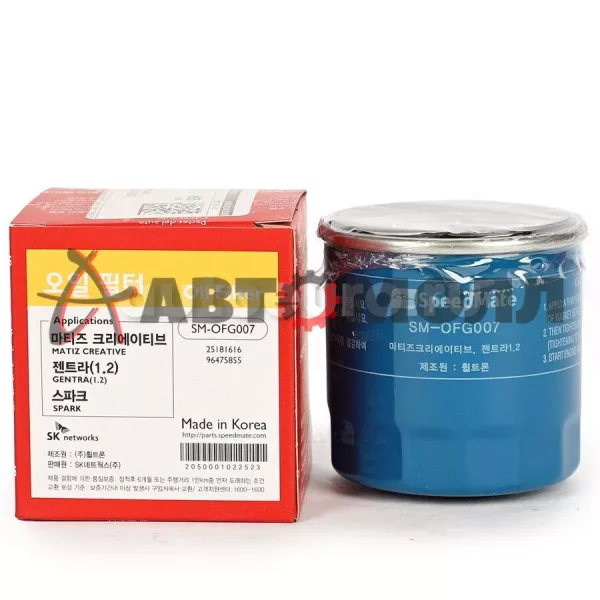 Фильтр масляный SpeedMate SMOFG007 CHEVROLET AVEO (T250, T255) (1.2), SPARK (M200, M300) (0.8;