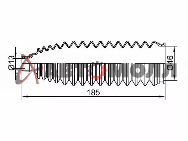 Пыльник рулевой рейки SAT ST482034M525 NISSAN ALMERA/QASHQA/TEANA /X-TRAIL 00- RH