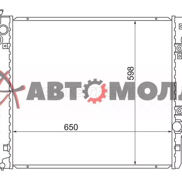 Радиатор охлаждения двигателя Sat TY00091204.7 Land Cruiser Prado (J120) 02-09 / Lexus GX 02-09 / To