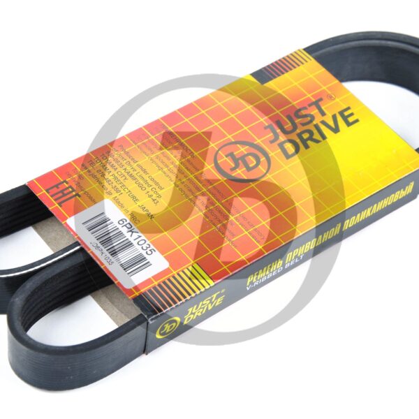 Ремень поликлиновой 6PK1035 JustDrive NI SR18DI/SR20DE(T) - Bluebird 89-96