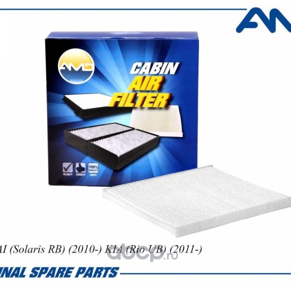 Фильтр салонный AMD AMDFC167 Hyundai Solaris G4FA 2010- Kia Rio G4FA 2011-