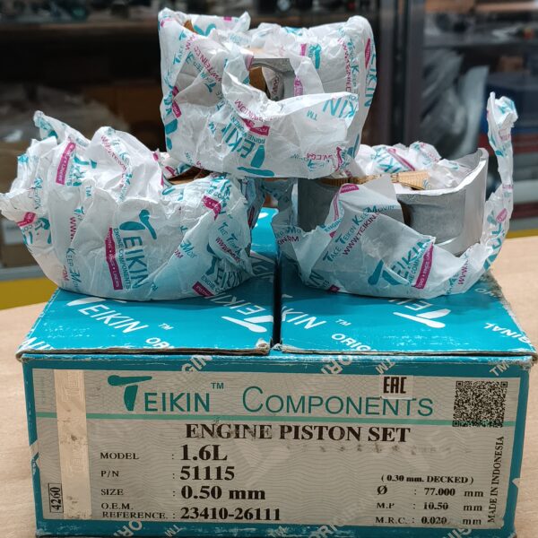 Поршни TEIKIN 51115 0.5 комплект 3шт!!! G4ED ACCENT GETZ ELANTRA '99- 76,5/1,2/1,2/2,5 d=18